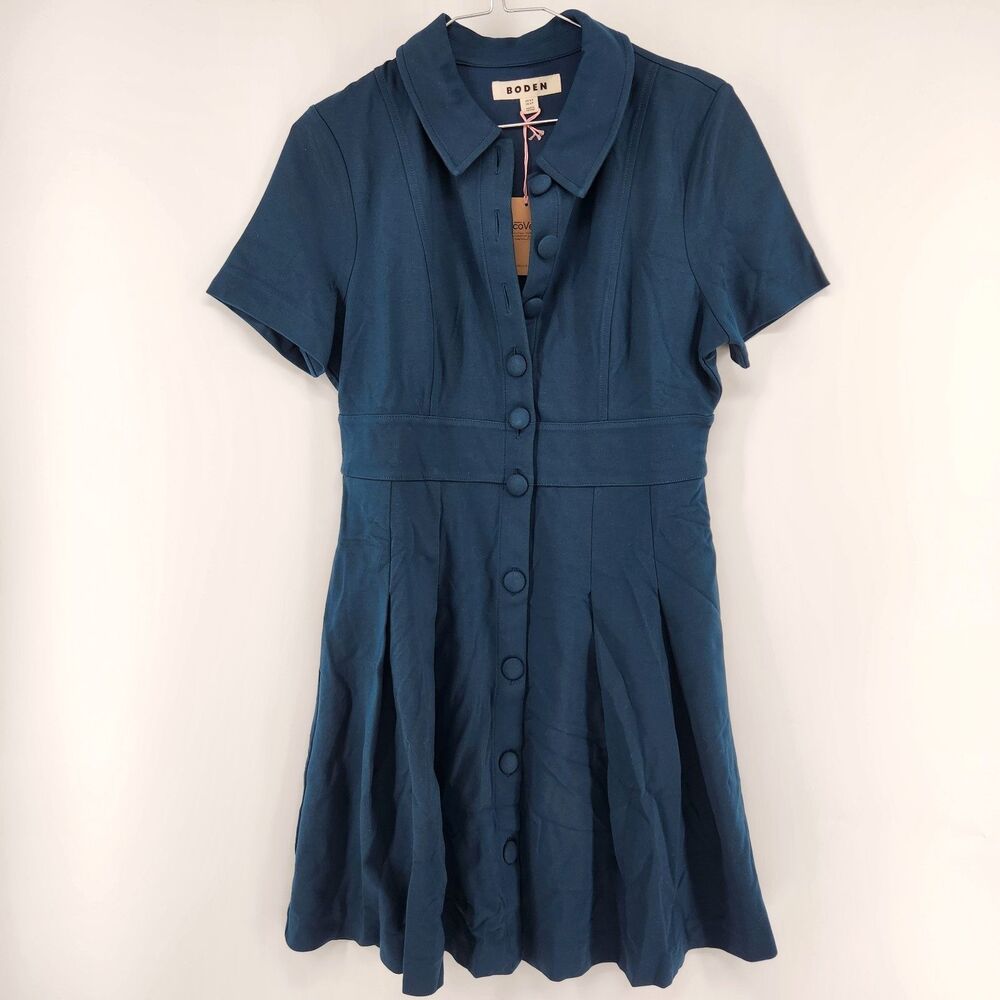 Boden US 4P Petite‎ Midnight Teal Bridget Ponte Short Dress NWT